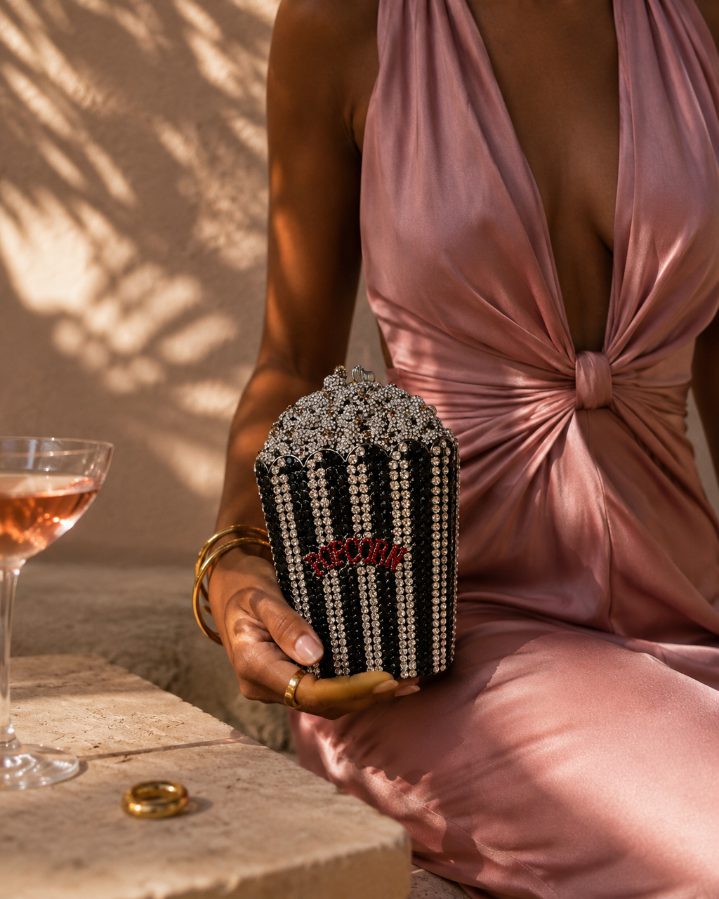 Popcorn Crystal Clutch