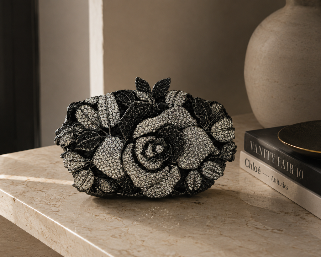 Imperial Rose Crystal Clutch