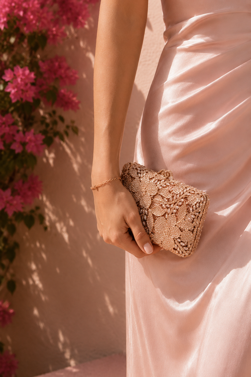 Arora Bloom Crystal Clutch