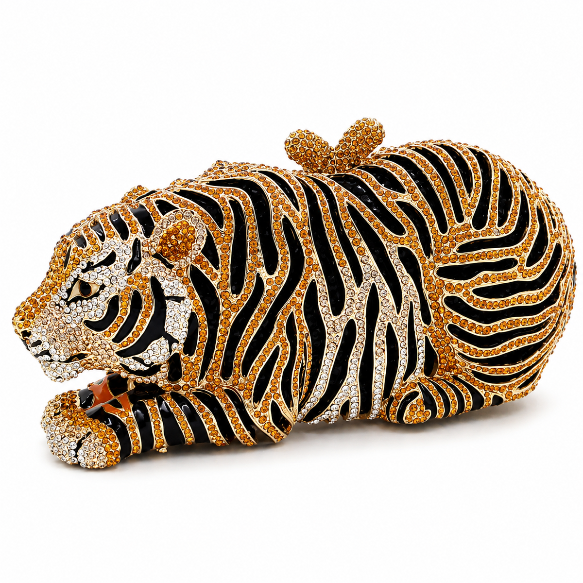Tiger Crystal Clutch