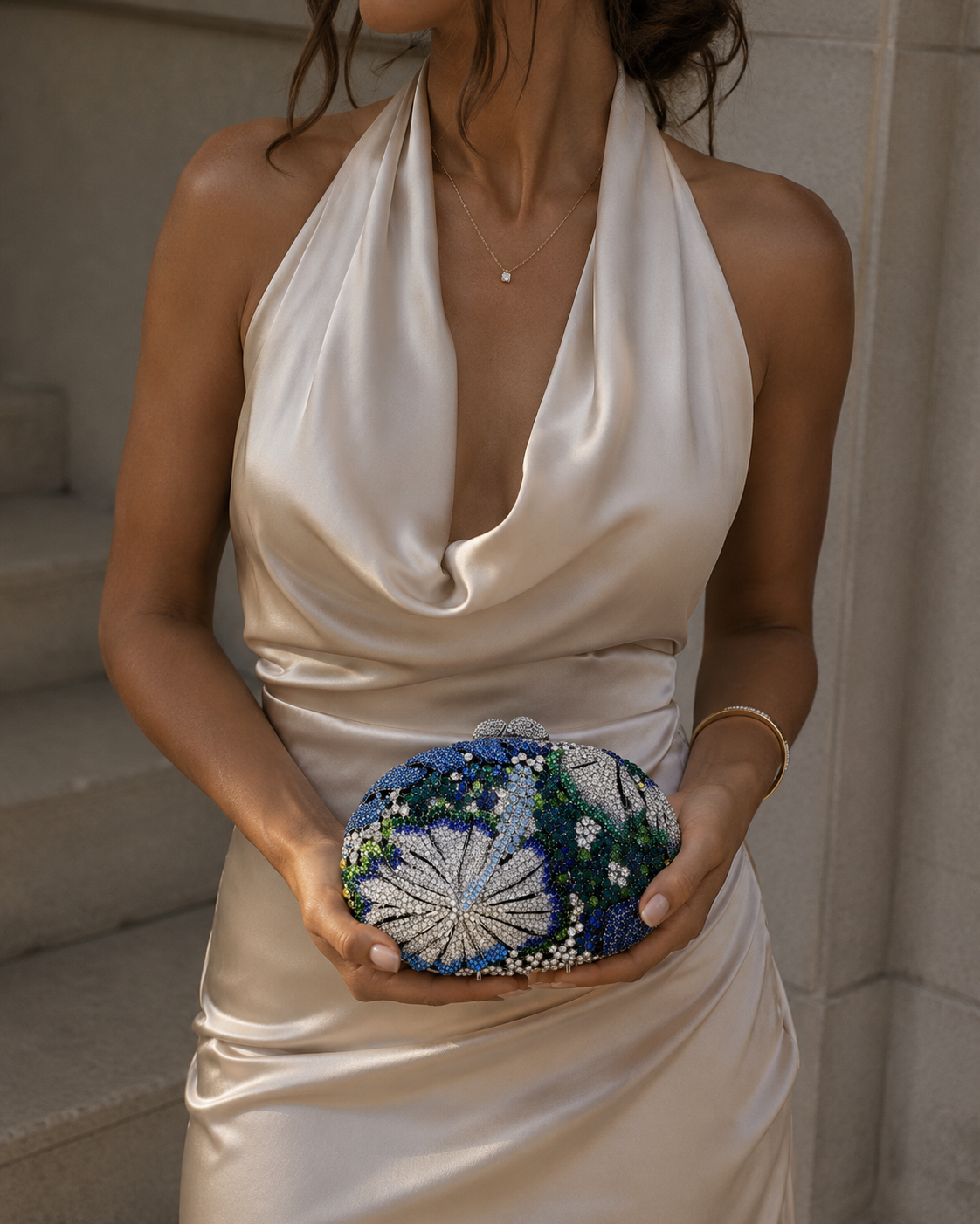 Jasmine Crystal Clutch