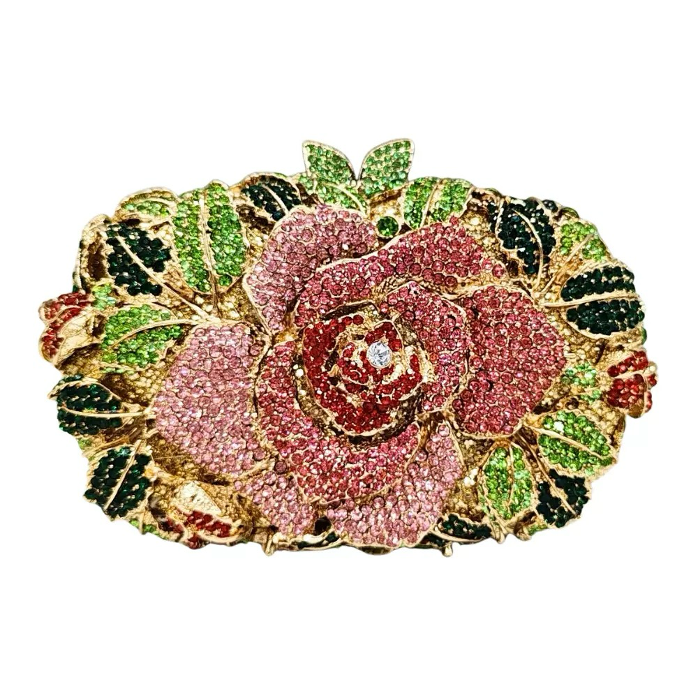 Imperial Rose Crystal Clutch