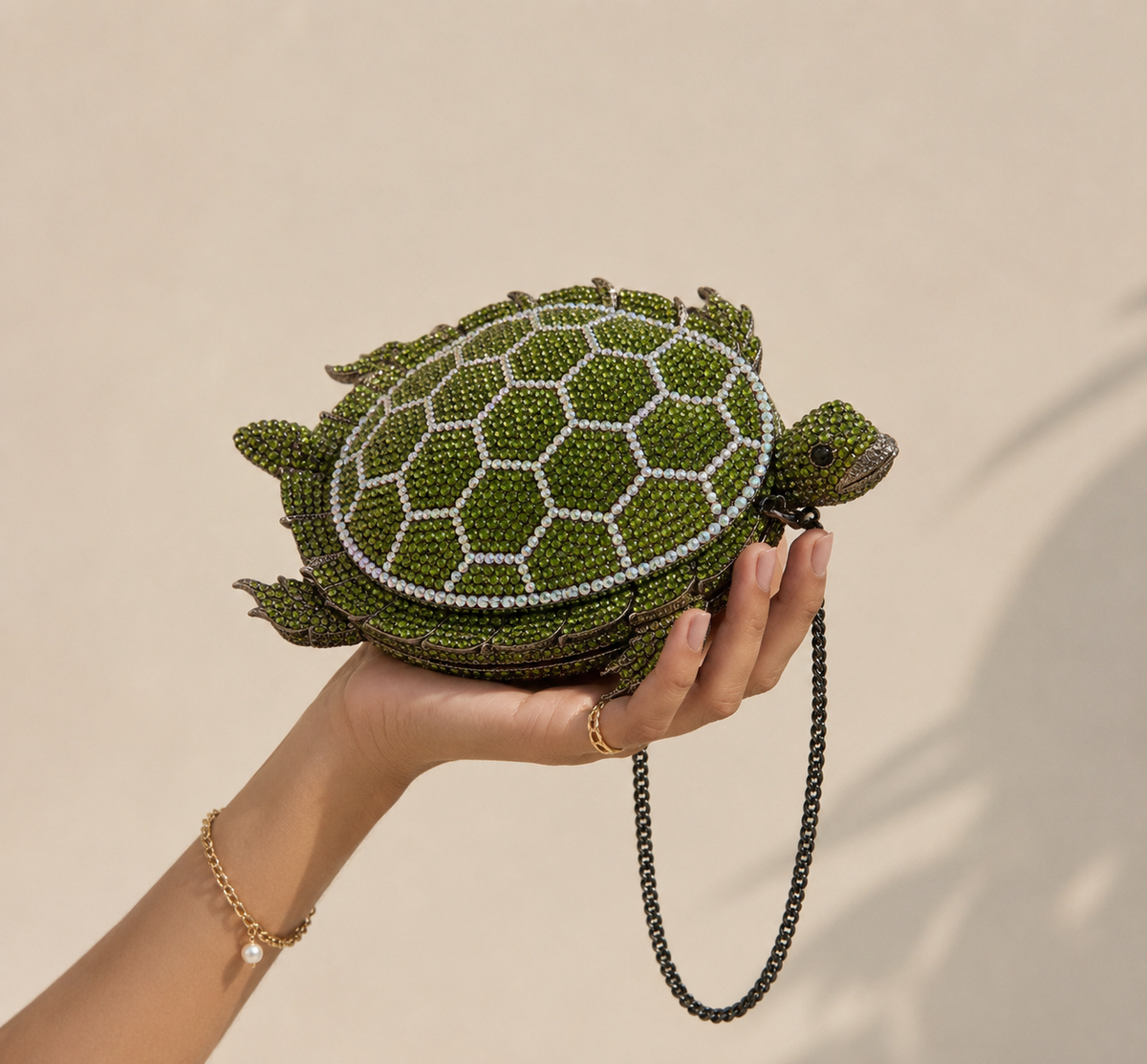Turtle Crystal Clutch