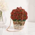 Rose Basket Crystal Clutch