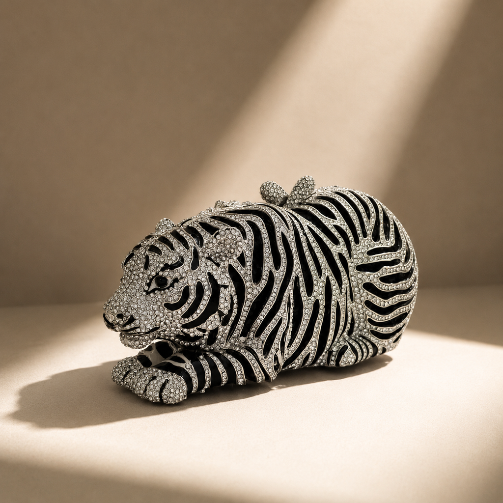 Tiger Crystal Clutch