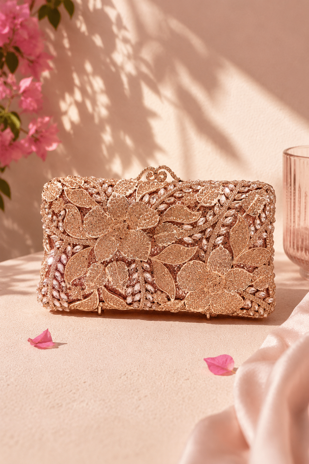 Arora Bloom Crystal Clutch