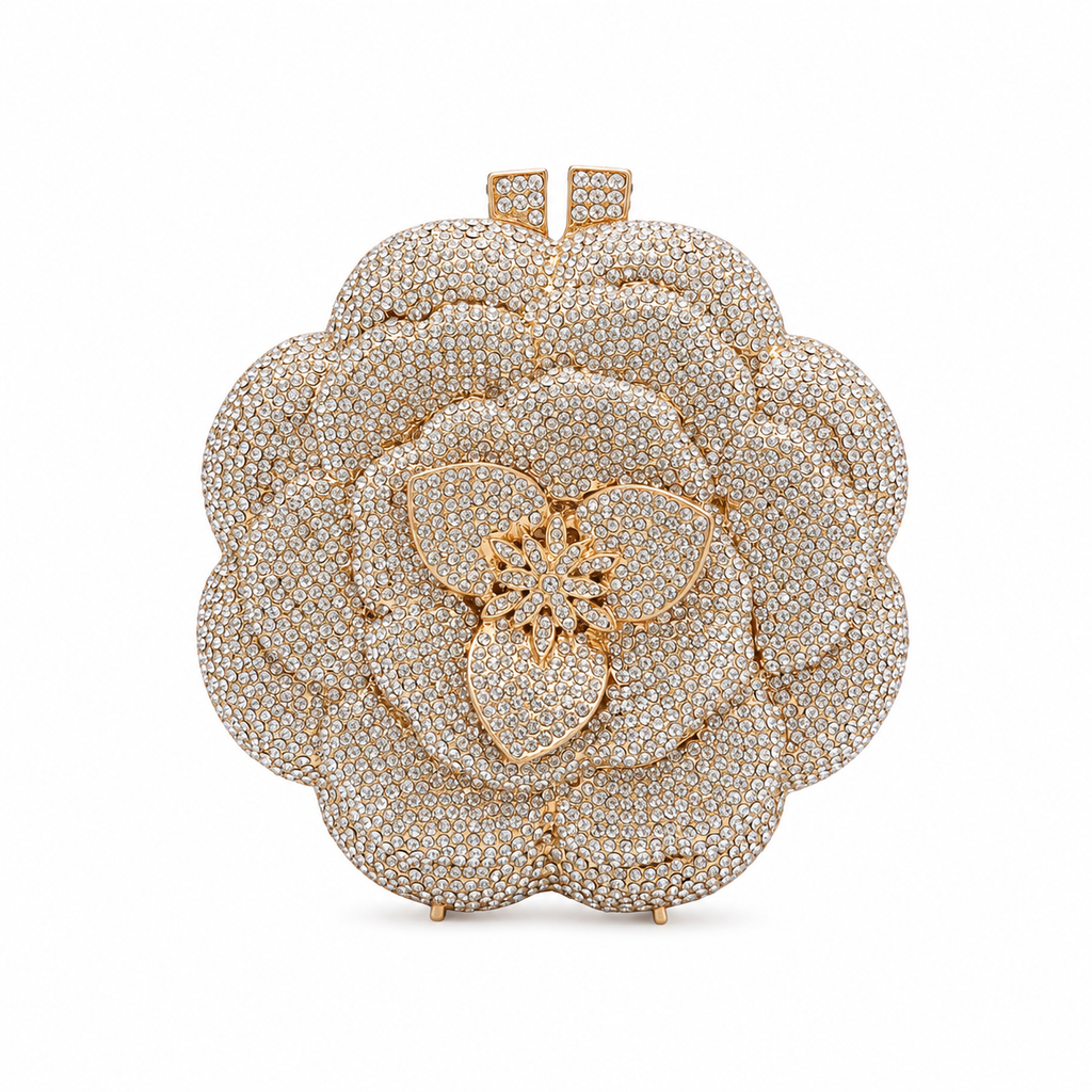 Rosette Crystal Clutch