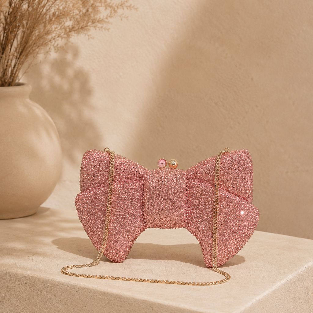 Bow Crystal Clutch