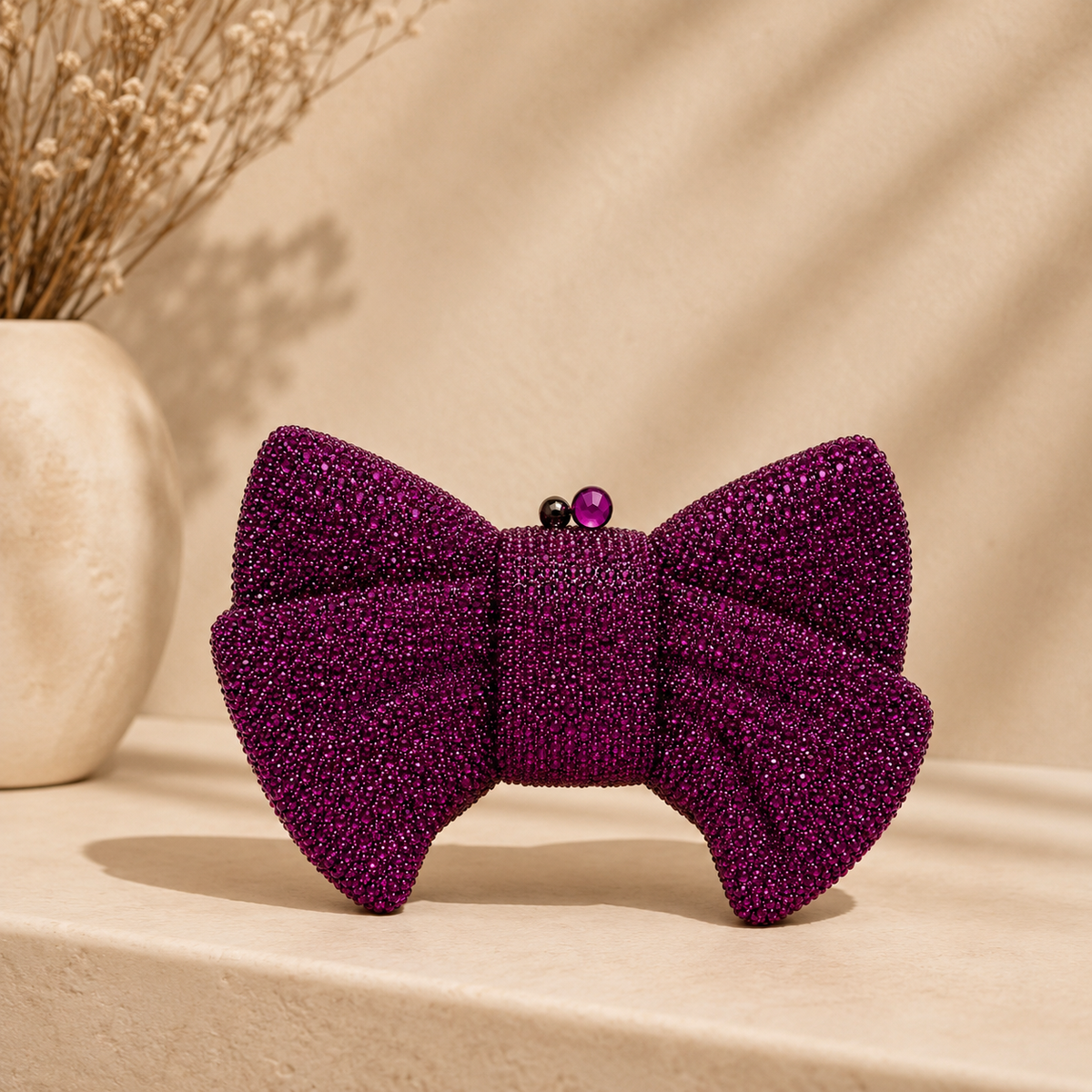 Bow Crystal Clutch